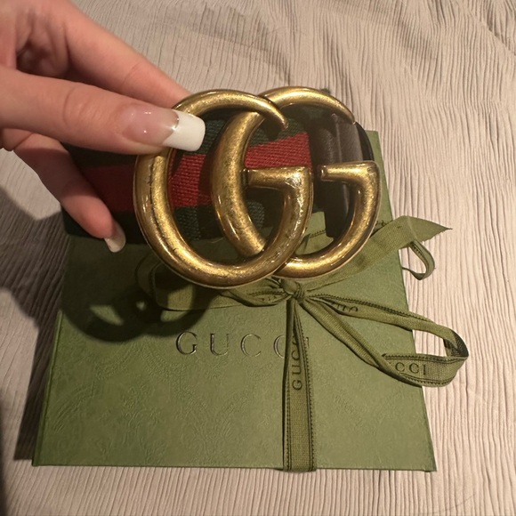 Gucci Web belt with Double G Buckle - Picture 7 of 8